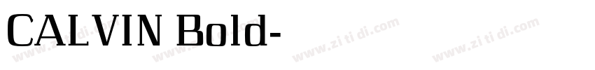 CALVIN Bold字体转换